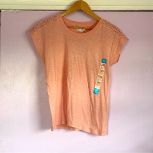 NWT Primark Women’s Top with side lace detail Sz X small light pink
